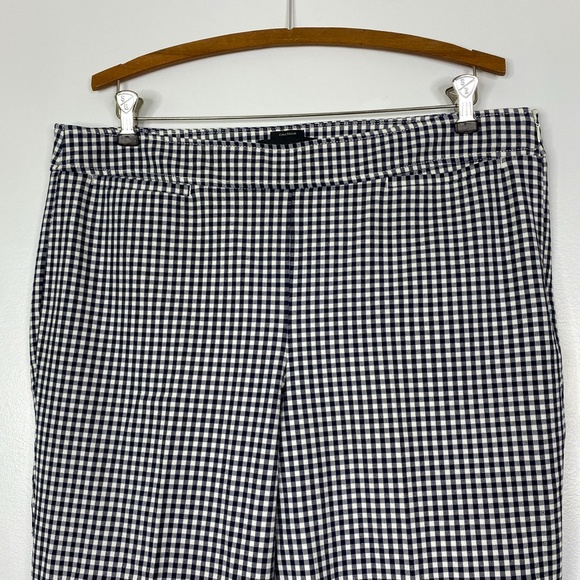 Talbots Chatham Pants Black Ivory Check Gingham Sz. 14 Preppy - Picture 3 of 9
